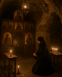 Молитва в пещере Исихастирий