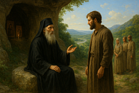 Прием посетителей отшельником Исихастирий